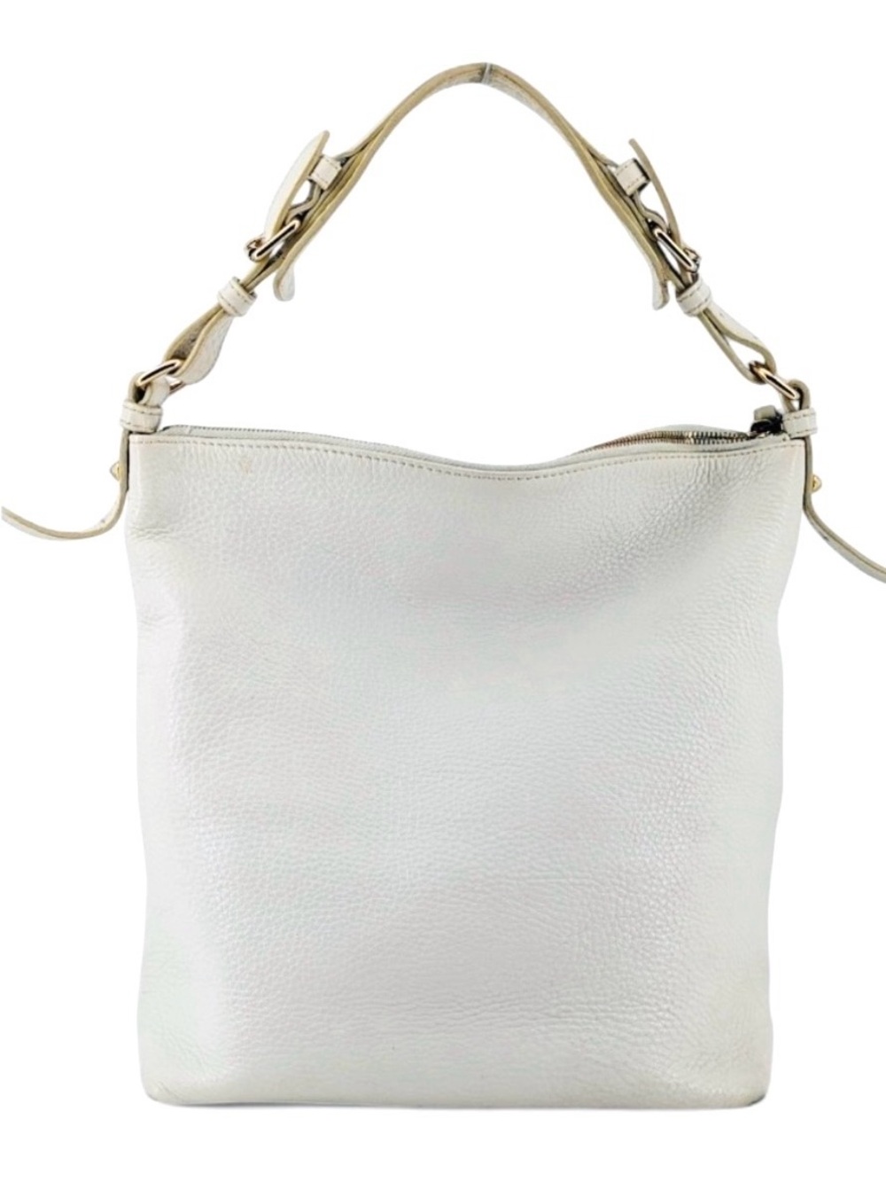 Dooney & Bourke Dillen White Leather double pocket satchel Shoulder Bag - Picture 2 of 6